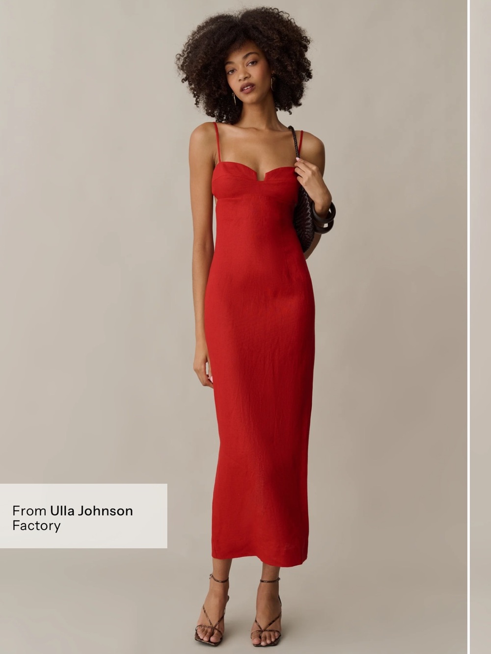 NWT Few Moda Indy Linen Midi Dress in Res. Tie back detail. Size 8